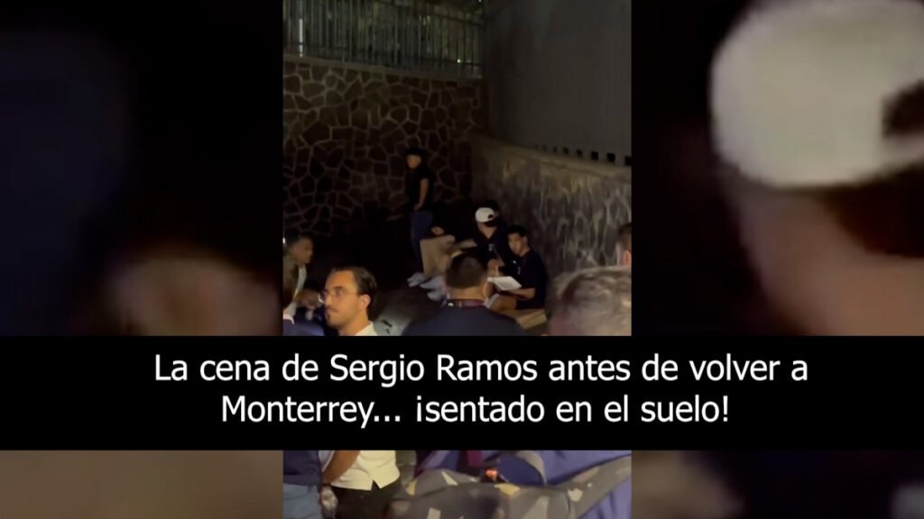 La inesperada cena de Sergio Ramos después de marcar con Monterrey... ¡asentado en el suelo!